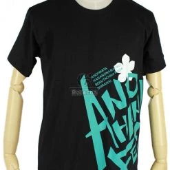 The ANOHANA PROJECT luminous Cosplay Custome with black short sleeves