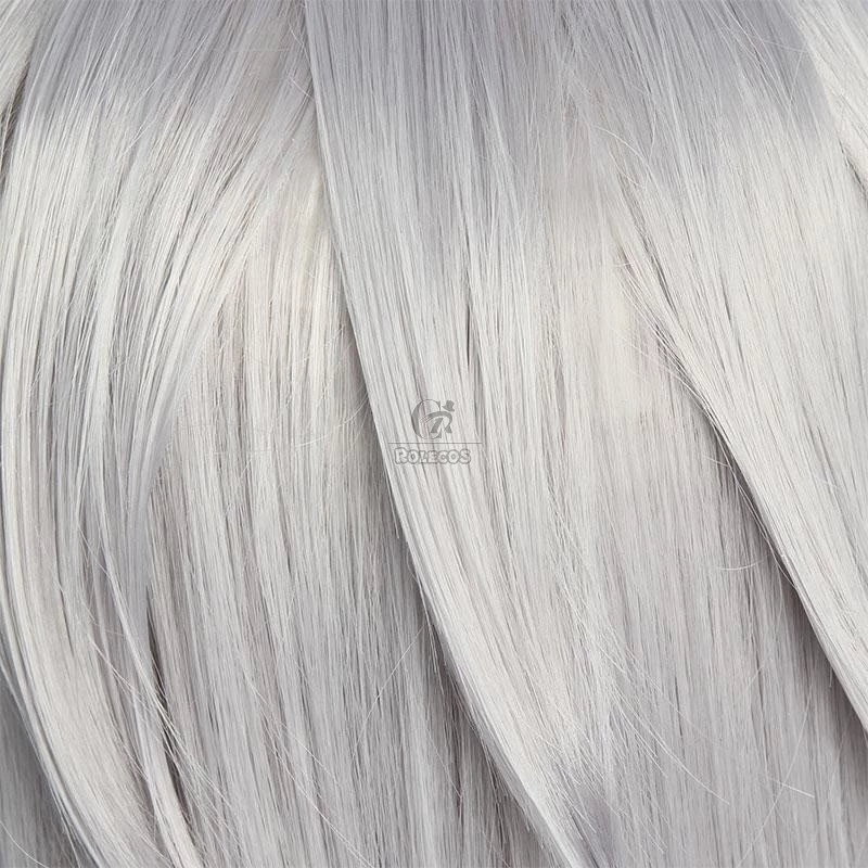 Uma Musume: Pretty Derby Oguri Cap Silver Gray Long Cosplay Wigs With Ears - Image 6