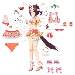 Uma Musume Pretty Derby Special Week Swimsuit Cosplay Costume -Anime Costumes store online uma musume pretty derby special week swimsuit cosplay costume10