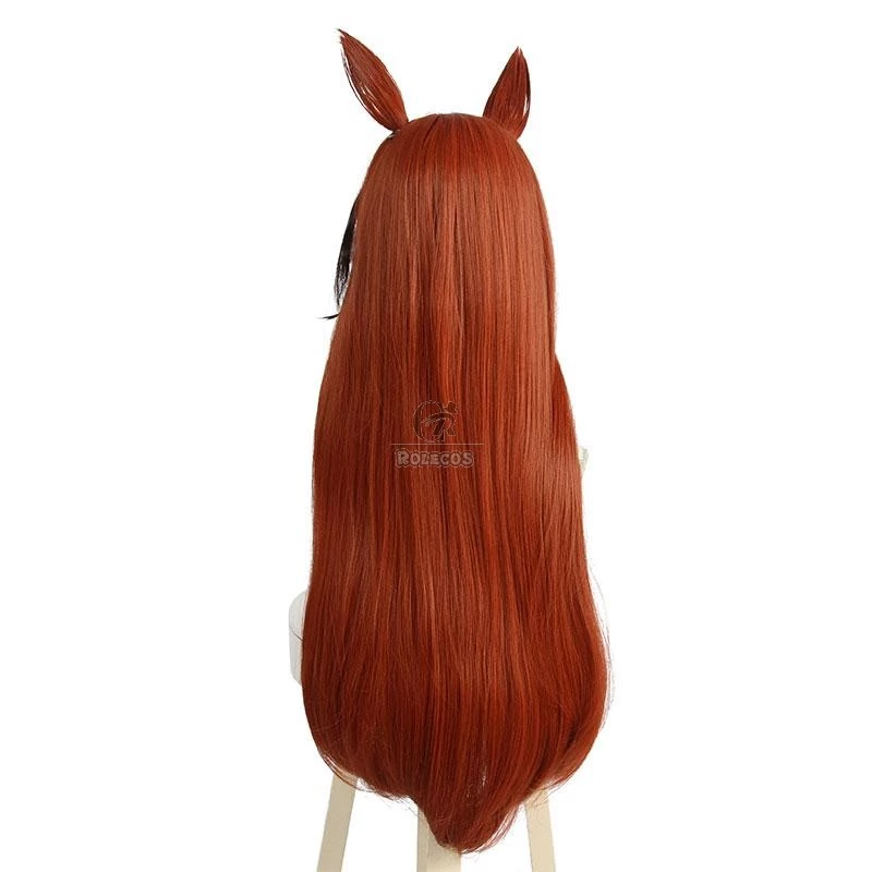 Uma Musume: Pretty Derby Symboli Rudolf Brown Mixed Color Cosplay Wigs With Ears - Image 4