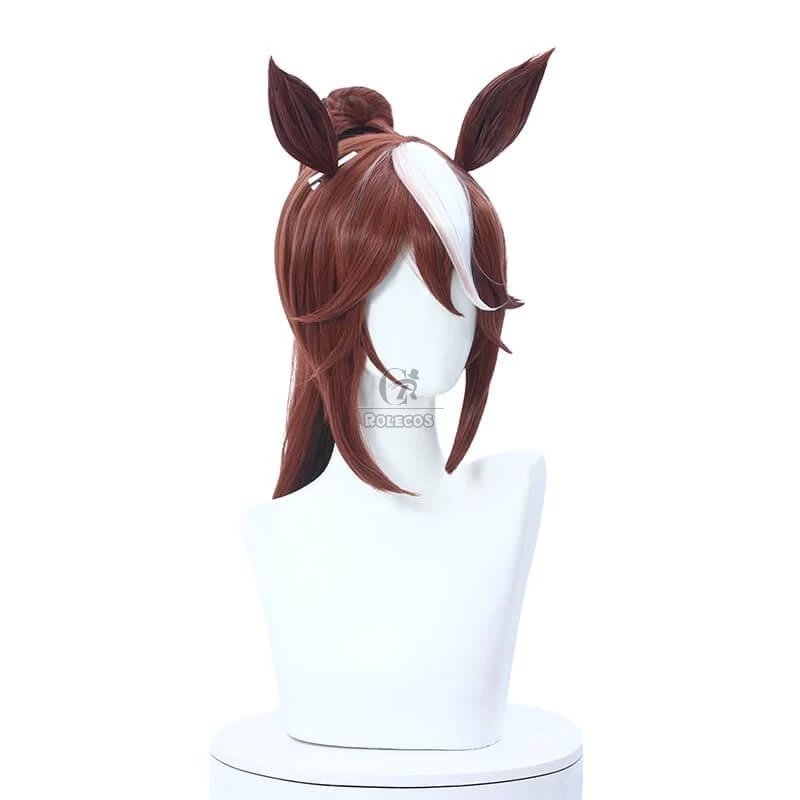 Uma Musume: Pretty Derby Toukai Teiou Brown Long Cosplay Wigs 2 Uma Musume: Pretty Derby Toukai Teiou Brown Long Cosplay Wigs - Image 2