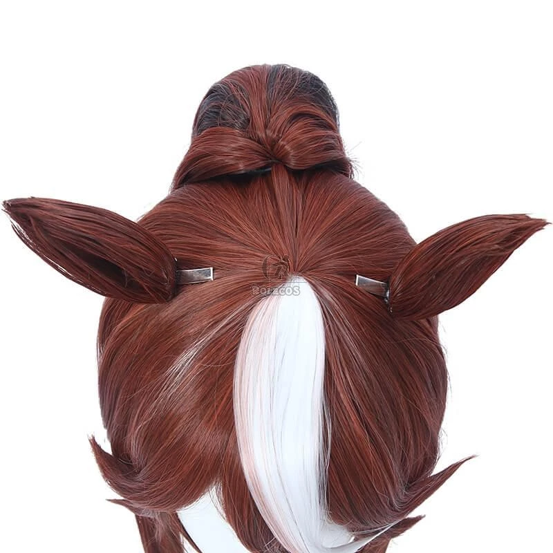 Uma Musume: Pretty Derby Toukai Teiou Brown Long Cosplay Wigs 5 Uma Musume: Pretty Derby Toukai Teiou Brown Long Cosplay Wigs - Image 5