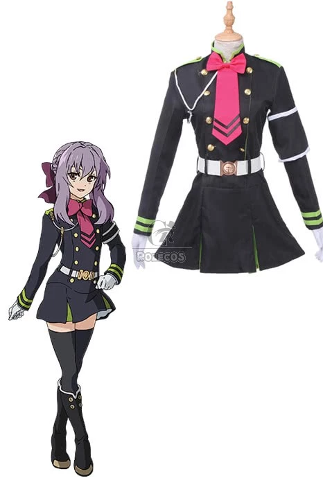 Seraph of the End Hiiragi Shinoa Cosplay Costumes 1 Seraph of the End Hiiragi Shinoa Cosplay Costumes