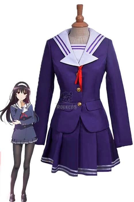 Saekano: How to Raise a Boring Girlfriend Utaha Kasumigaoka Purple Dress Anime Cosplay Costumes 1 Saekano: How to Raise a Boring Girlfriend Utaha Kasumigaoka Purple Dress Anime Cosplay Costumes