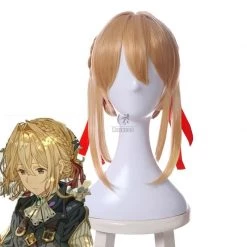 Anime Violet Evergarden Violet Evergarden Synthetic Short Blonde Cosplay Wigs