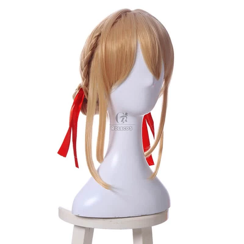 Anime Violet Evergarden Violet Evergarden Synthetic Short Blonde Cosplay Wigs 7 Anime Violet Evergarden Violet Evergarden Synthetic Short Blonde Cosplay Wigs - Image 7