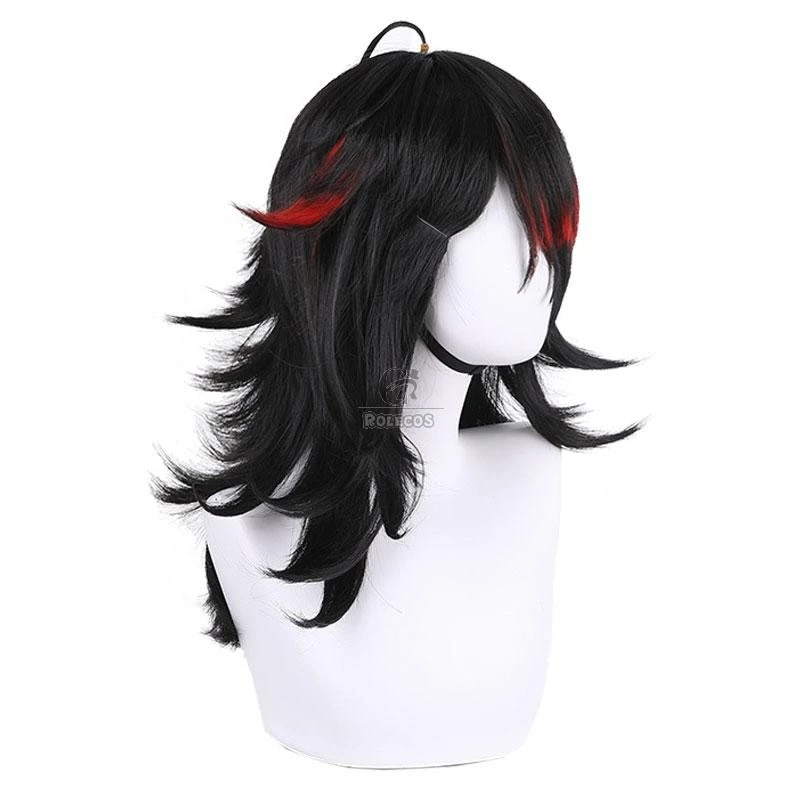 Virtual YouTuber LUXIEM Vox Akuma Black Red Long Cosplay Wigs - Image 4