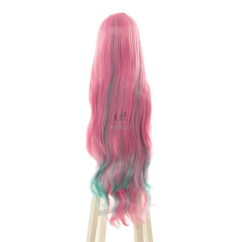Virtual Youtuber Pinky Pop Hepburn Long Curly Mixed Pink Cosplay Wigs - Image 4