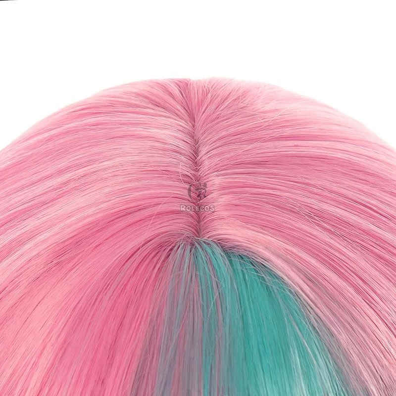 Virtual Youtuber Pinky Pop Hepburn Long Curly Mixed Pink Cosplay Wigs - Image 5
