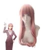 WotaKoi Love is Hard for Otaku Narumi Momose 70cm Pink Orange Long Straight Cosplay Wig