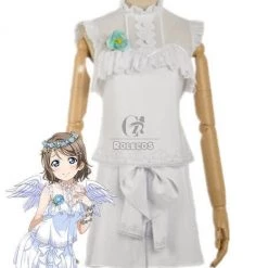 Love Live Sunshine Angel Aqours Unawaken You Watanabe White Dress Anime Cosplay Costumes