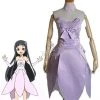 Sword Art Online Yui Cosplay Costume Purple With Cute Bow-knot