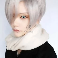 Yuri on Ice Victor Nikiforov Cosplay Wigs Men Short Light Gray Wigs 14 Yuri on Ice Victor Nikiforov Cosplay Wigs Men Short Light Gray Wigs -Anime Costumes store online yuri on ice cosplay wigs victor 2
