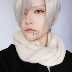 Yuri on Ice Victor Nikiforov Cosplay Wigs Men Short Light Gray Wigs 12 Yuri on Ice Victor Nikiforov Cosplay Wigs Men Short Light Gray Wigs -Anime Costumes store online yuri on ice cosplay wigs victor 4