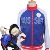 Yuri on Ice Yuri Plisetsky Blue Sportswear Coat Cosplay Costumes