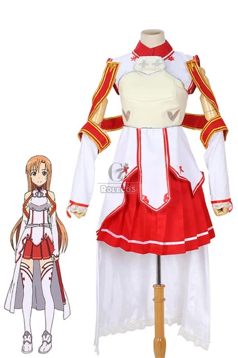 Sword Art Online Game SAO Asuna Yuuki Anime Cosplay Costumes 1 Sword Art Online Game SAO Asuna Yuuki Anime Cosplay Costumes