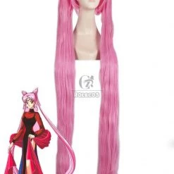 130cm Long Sailor Moon Cosplay Wigs Pink Woman Wigs