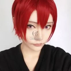 Free!Eternal Summer Rin Matsuoka Claret-red Short Straight Cosplay Wigs 14 Free!Eternal Summer Rin Matsuoka Claret-red Short Straight Cosplay Wigs -Anime Costumes store online zy45 2
