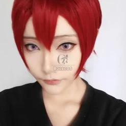 Free!Eternal Summer Rin Matsuoka Claret-red Short Straight Cosplay Wigs 13 Free!Eternal Summer Rin Matsuoka Claret-red Short Straight Cosplay Wigs -Anime Costumes store online zy45 2 11