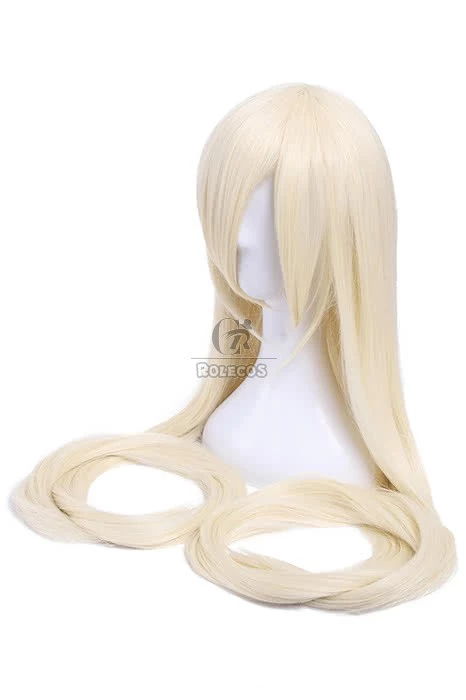 Human computer angel Supper Long Straight Light Blonde Cosplay Party Wigs 5 Human computer angel Supper Long Straight Light Blonde Cosplay Party Wigs - Image 5