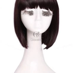 30cm Black Purple Cosplay Wig Sailormoon Tomoe Hotaru Neat bangs girls hair 10 30cm Black Purple Cosplay Wig Sailormoon Tomoe Hotaru Neat bangs girls hair -Anime Costumes store online zy85 1