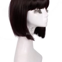 30cm Black Purple Cosplay Wig Sailormoon Tomoe Hotaru Neat bangs girls hair 9 30cm Black Purple Cosplay Wig Sailormoon Tomoe Hotaru Neat bangs girls hair -Anime Costumes store online zy85 3