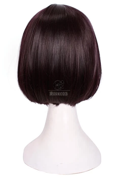 30cm Black Purple Cosplay Wig Sailormoon Tomoe Hotaru Neat bangs girls hair 6 30cm Black Purple Cosplay Wig Sailormoon Tomoe Hotaru Neat bangs girls hair - Image 6