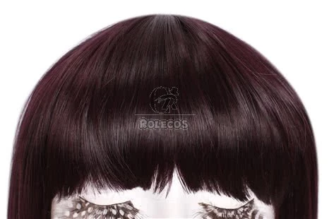 30cm Black Purple Cosplay Wig Sailormoon Tomoe Hotaru Neat bangs girls hair 7 30cm Black Purple Cosplay Wig Sailormoon Tomoe Hotaru Neat bangs girls hair - Image 7
