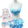 Eromanga Sensei Izumi Sagiri Anime Blue Swimsuit Cosplay Costumes