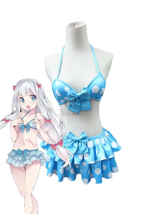 Eromanga Sensei Izumi Sagiri Anime Blue Swimsuit Cosplay Costumes