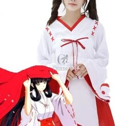 Inuyasha Kikyo Red Cosplay Kimono Costumes