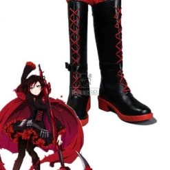Ruby Rose Red and Black Anime Cosplay Shoes